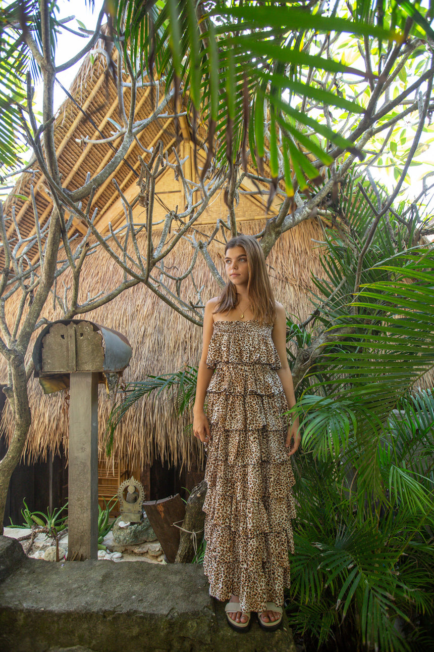 Silba Maxi Dress in Leopard
