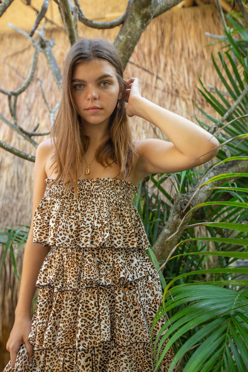 Silba Maxi Dress in Leopard