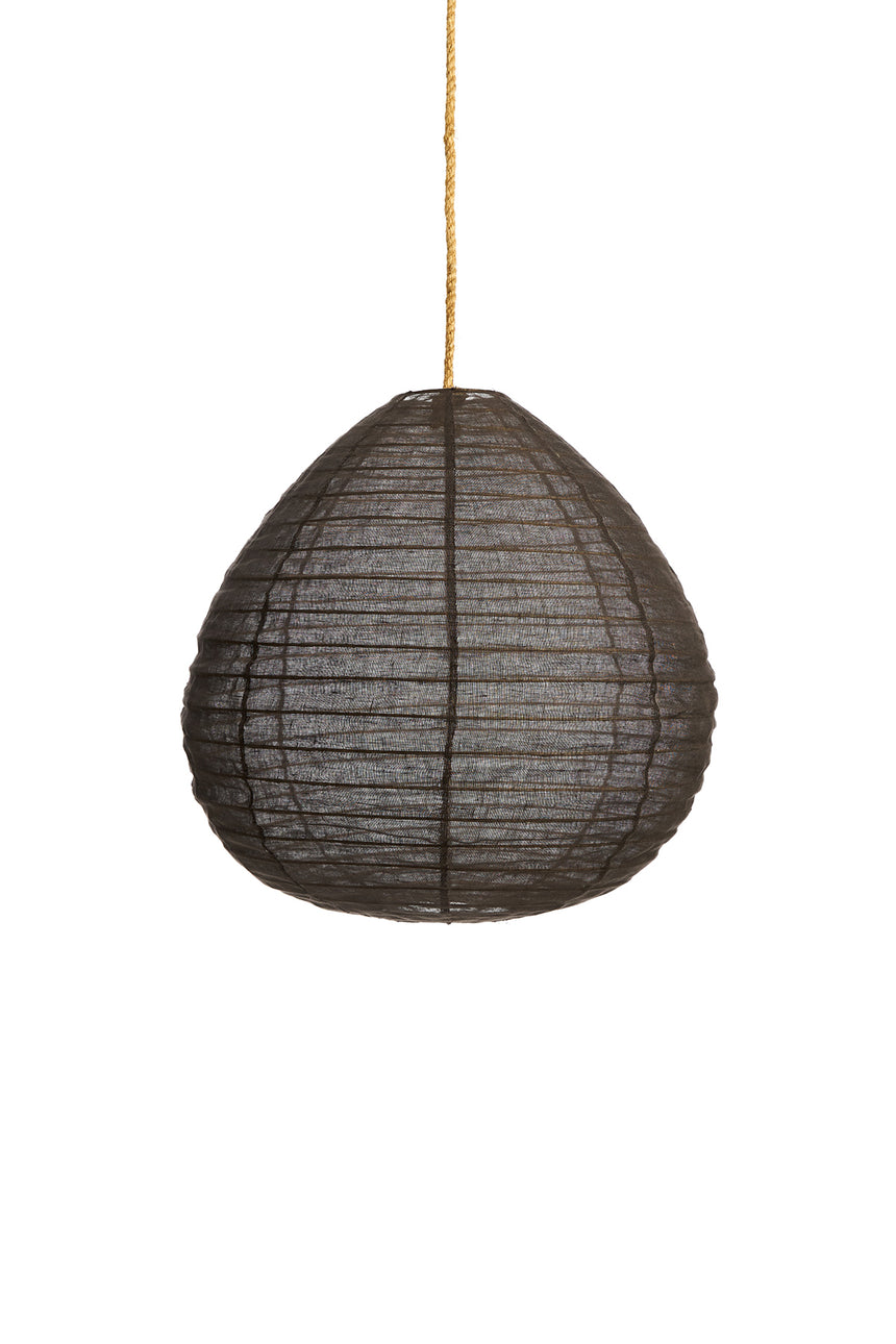 Linen Charcole Pear Lantern