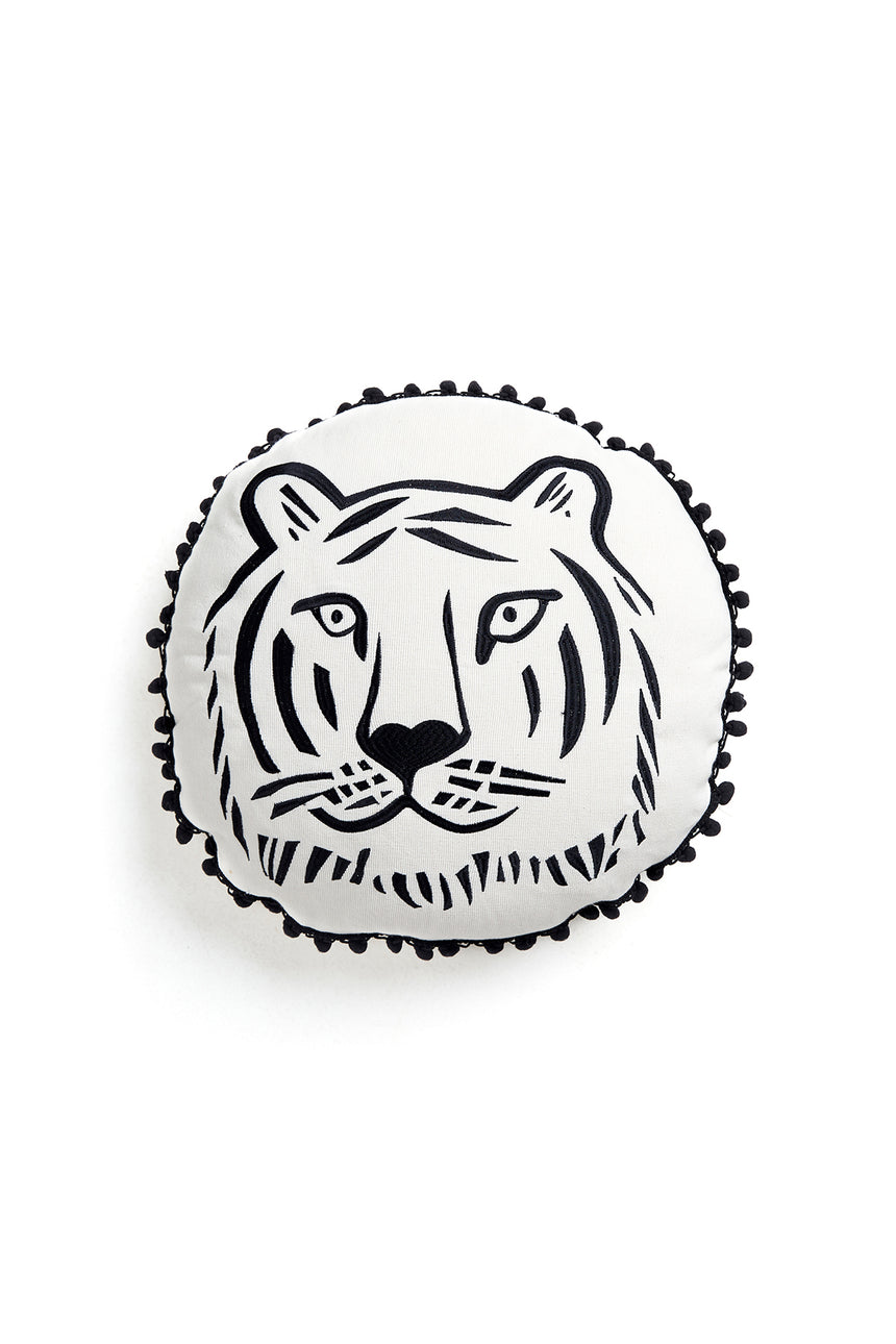 Cheeky Tiger Button Cushion