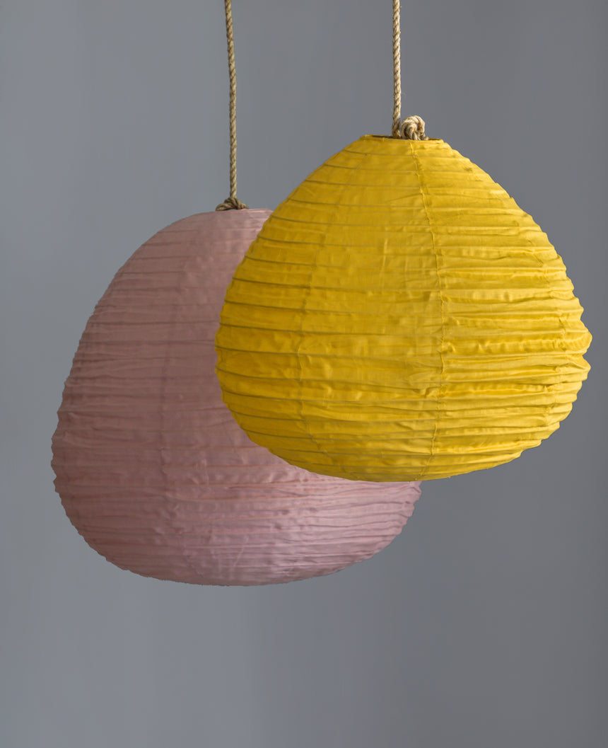 Linen Mustard Pear Lantern
