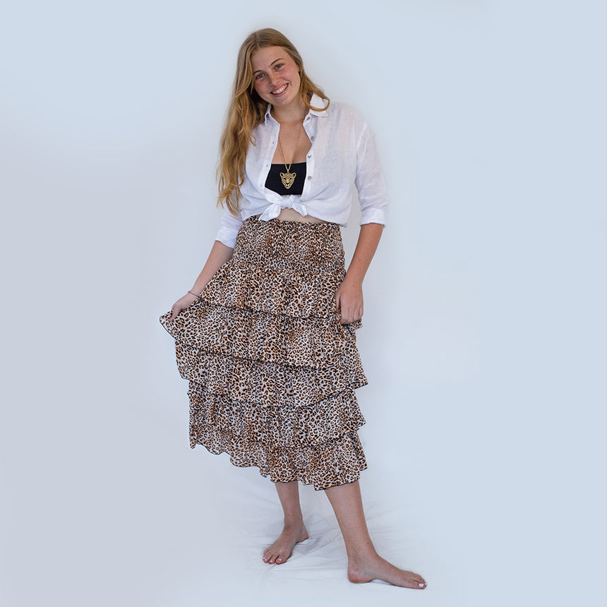 Korcula Skirt in Leopard