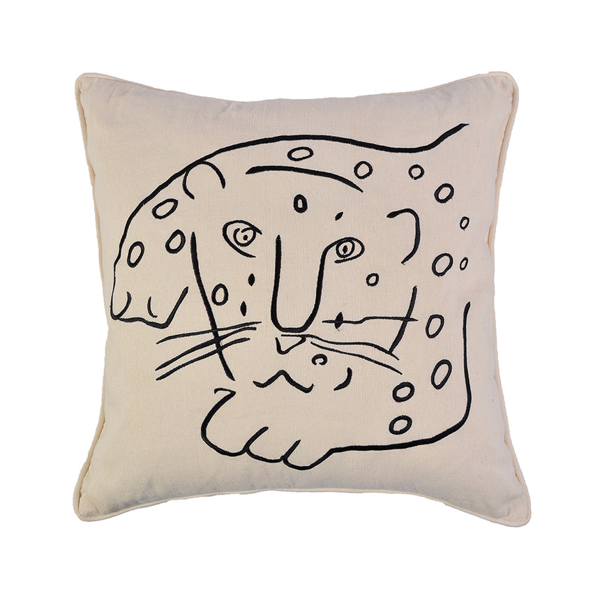 Big Cat Button Cushion