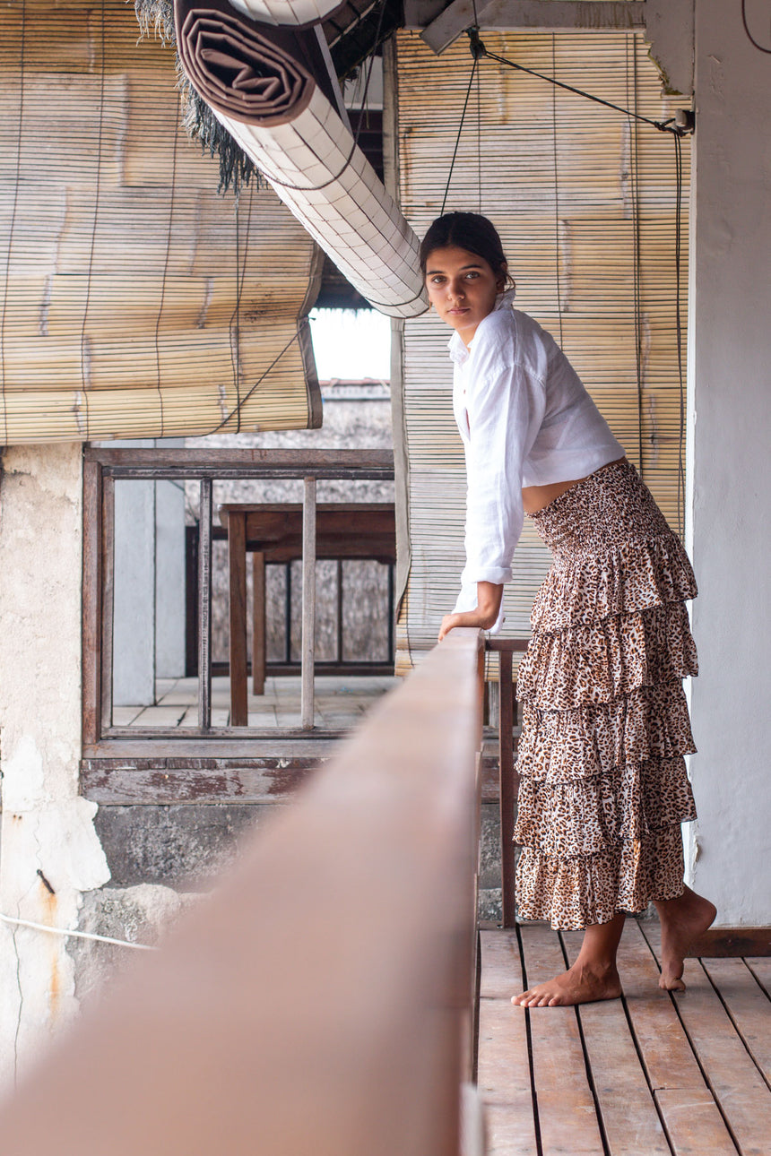 Korcula Skirt in Leopard