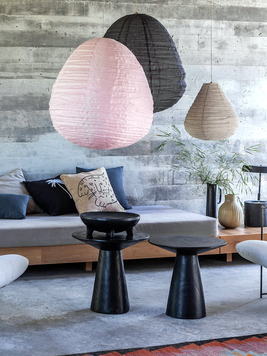 Linen Pink Pear Lantern