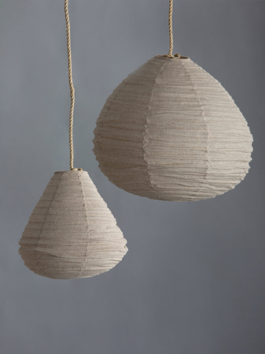 Linen Taupe Pear Lantern