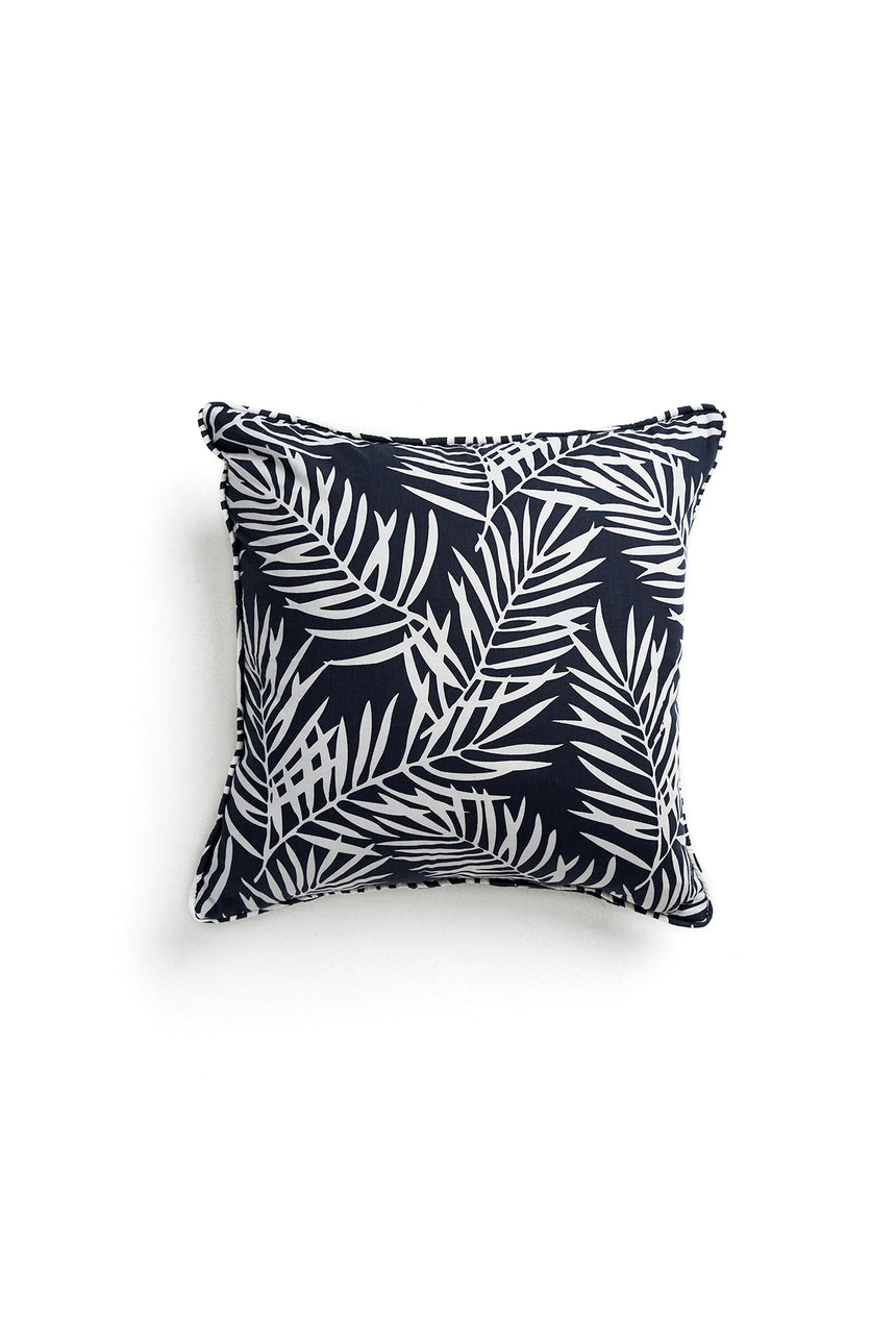 Charcoal Palm Print Cushion