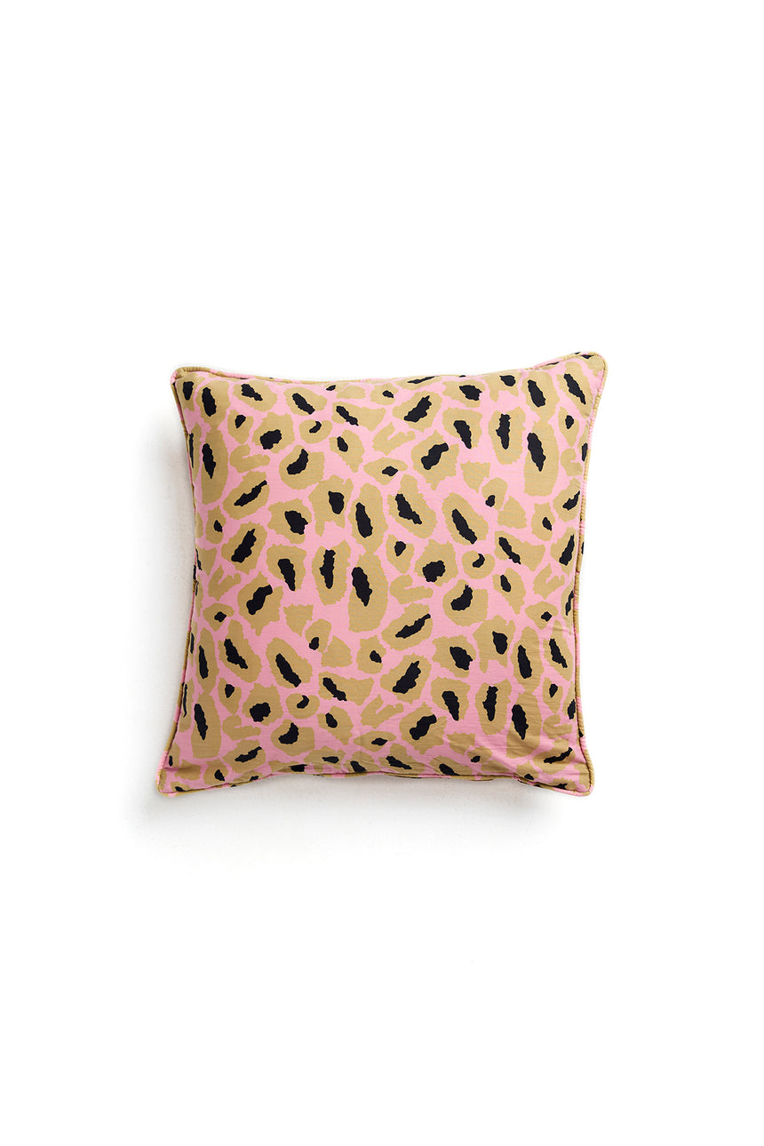Hot Pink Leopard Print Cushion