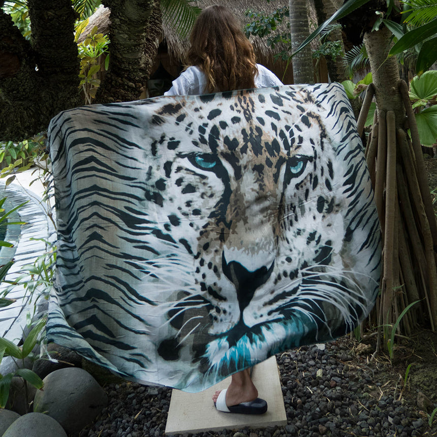 Into the Wild Leopard Sarong