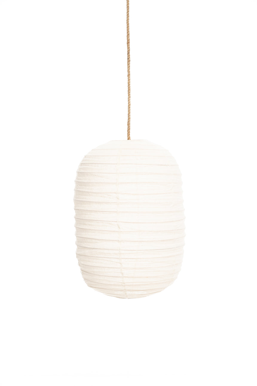 Linen Ivory Capsule Lantern