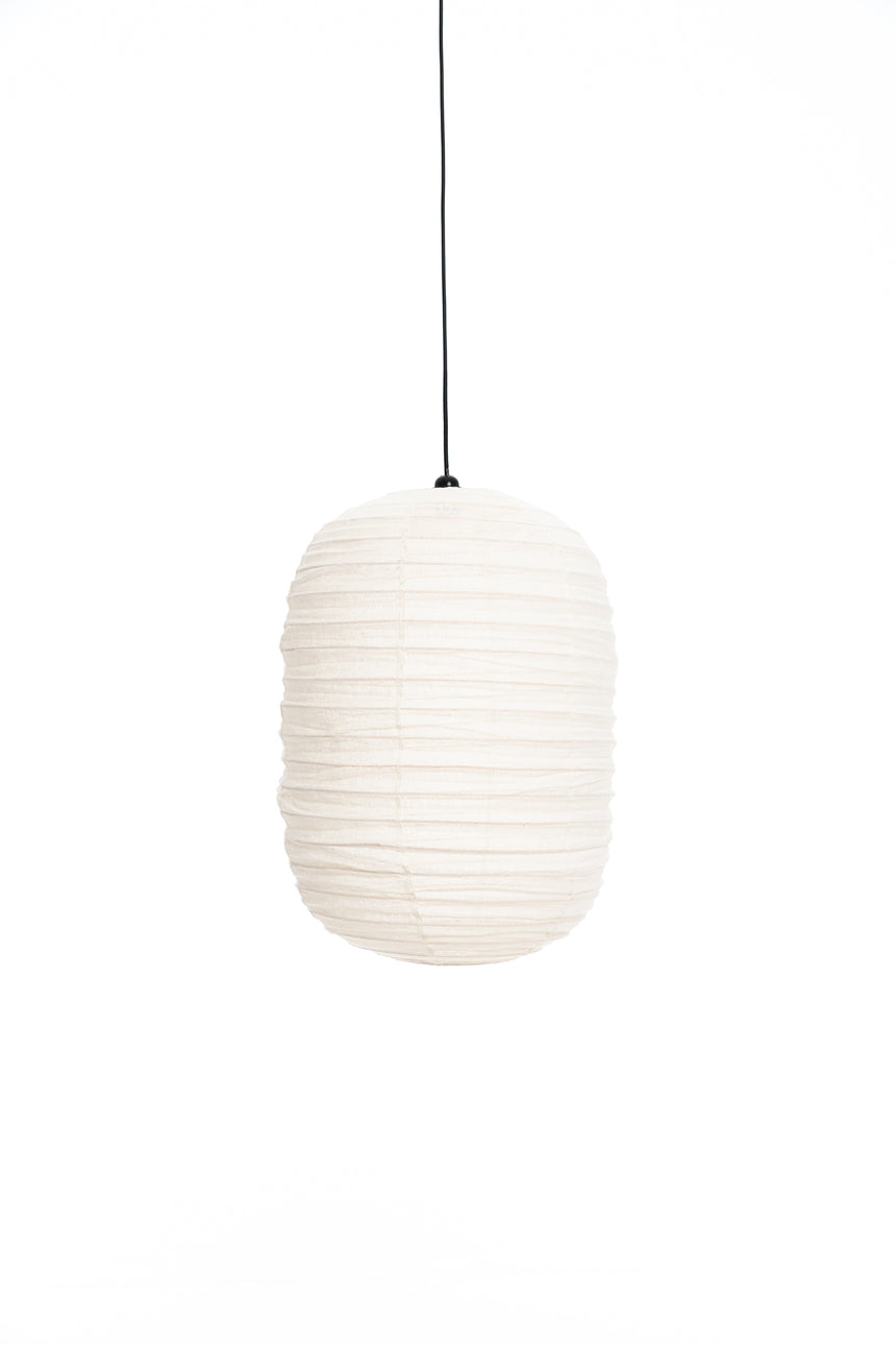 Linen Ivory Capsule Lantern