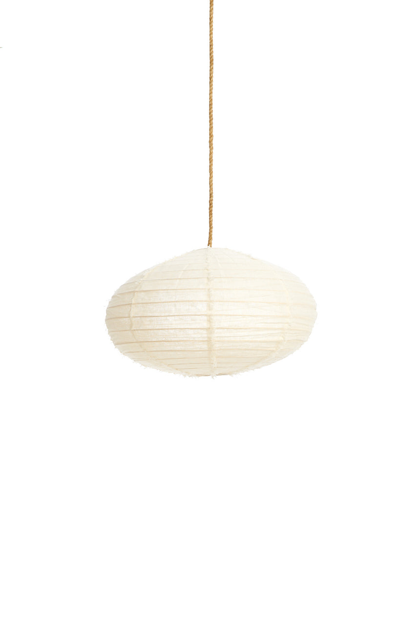 Linen Oval Lantern with Fringing