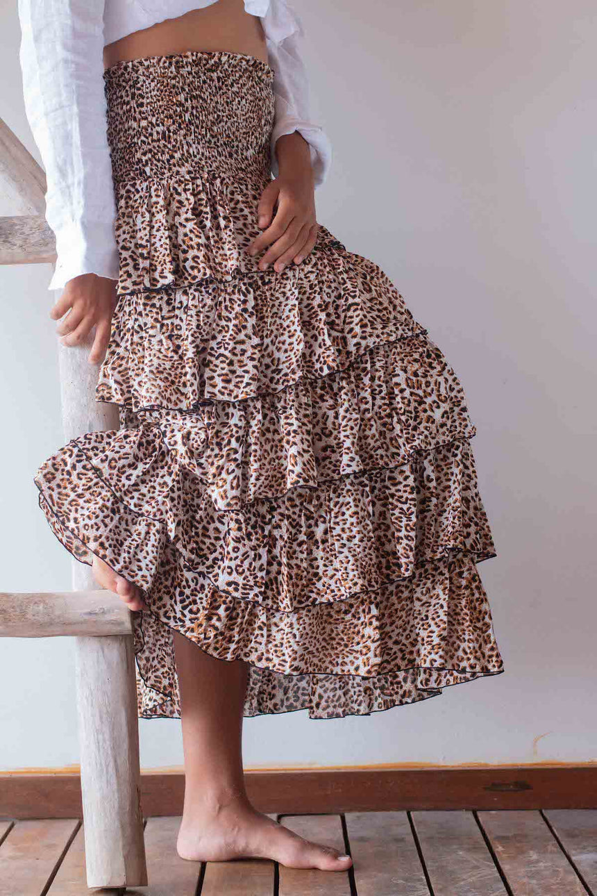 Korcula Skirt in Leopard