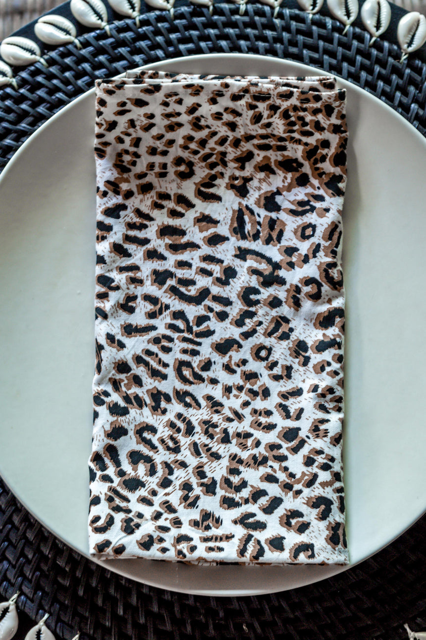 Dining with Leopards Table Cloth